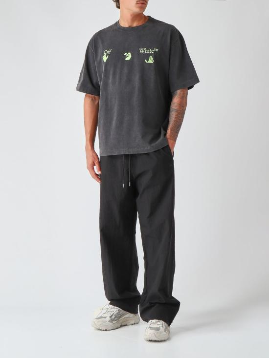 26FW 오프화이트 반팔 티셔츠 44MAA120F26J019 001 Black - OFF WHITE