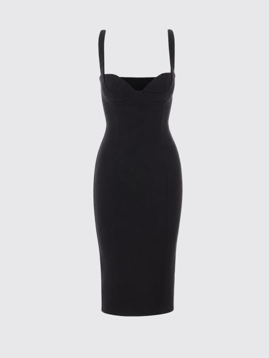 26FW 엘리자베타프랜치 롱 원피스 AB00267E2 110 Black - ELISABETTA FRANCHI