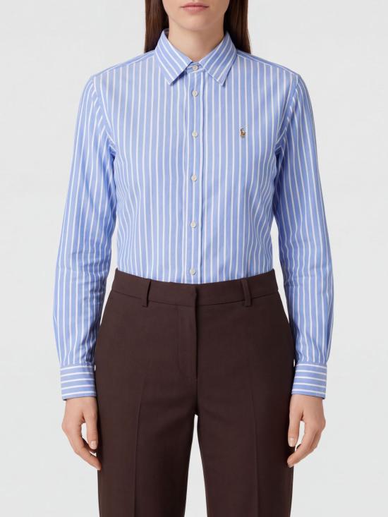 26FW 폴로 랄프로렌 포니 로고 옥스포드 셔츠 211891377 004 Blue