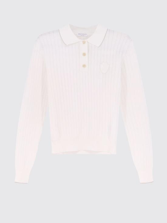 26FW 브루넬로 쿠치넬리 폴로 티셔츠 M19258205 CBD81 White - BRUNELLO CUCINELLI