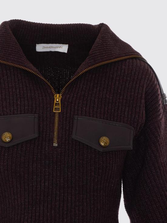 26FW 짐머만 스웨터 9557TF261 CHO Brown - ZIMMERMANN