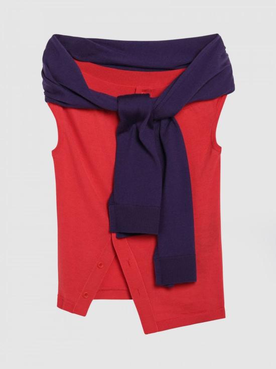26FW JW앤더슨 민소매 티셔츠 KW1576YN0100 459 Red - JW ANDERSON