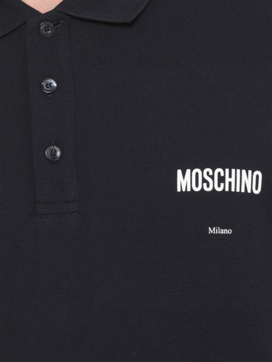 26FW 모스키노 폴로 티셔츠 16015242 1510 Black 1 - MOSCHINO