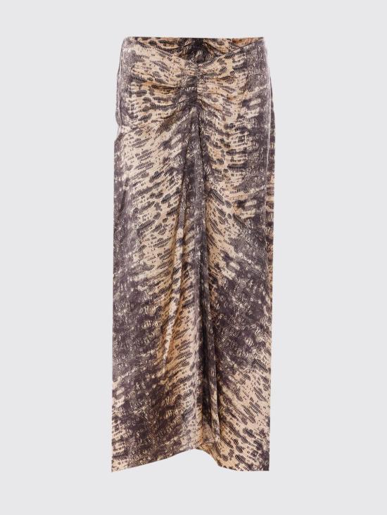 26FW 이자벨마랑 라렌 실크 미디 스커트 JU0575FAD4J12I 90BE Beige - ISABEL MARANT