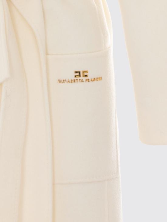 26FW 엘리자베타프랜치 코트 CP01D68E2 193 White - ELISABETTA FRANCHI