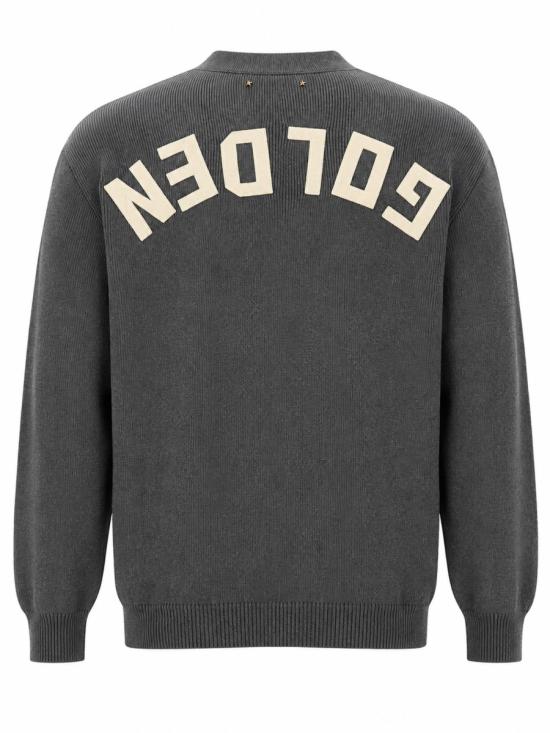 26FW 골든구스 코튼 니트 V넥 버튼 가디건 GMP00946 P00066260304 GREY - GOLDEN GOOSE