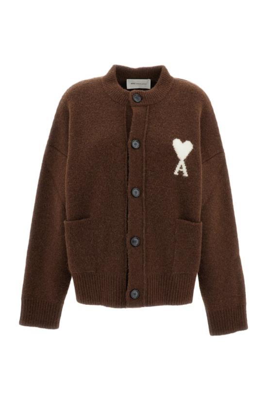 26FW 아미 ADC 하트 인타르시아 알파카 니트 가디건 UKC366KN0135A362 Brown