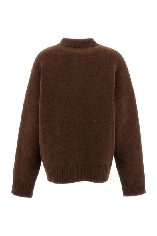 26FW 아미 ADC 하트 인타르시아 알파카 니트 가디건 UKC366KN0135A362 Brown - AMI
