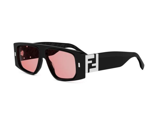 26SS 펜디 선글라스 블랙 Fe40214u 오버사이즈 스퀘어 아세테이트 - FENDI