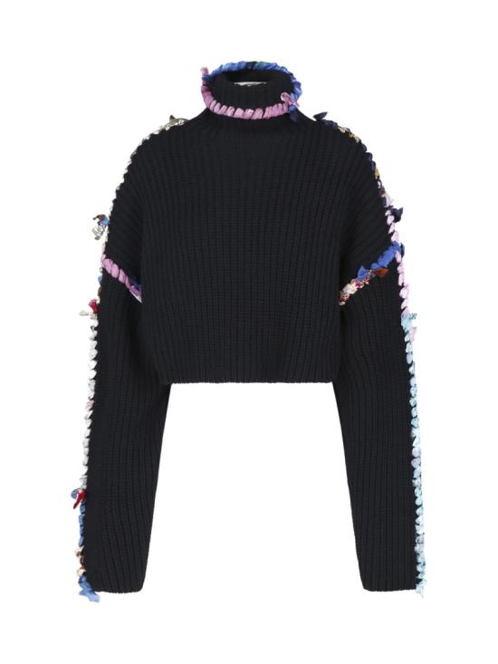 26FW 마린세르 니트웨어 WTK096A CKNI0552BK992 Black