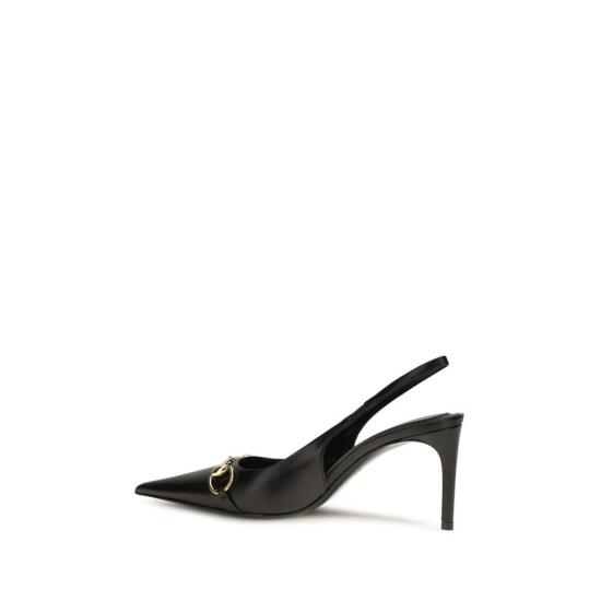 26FW 구찌 힐/펌프스 송아지 가죽 보스 타우러스 하이힐 펌프스 블랙 - GUCCI