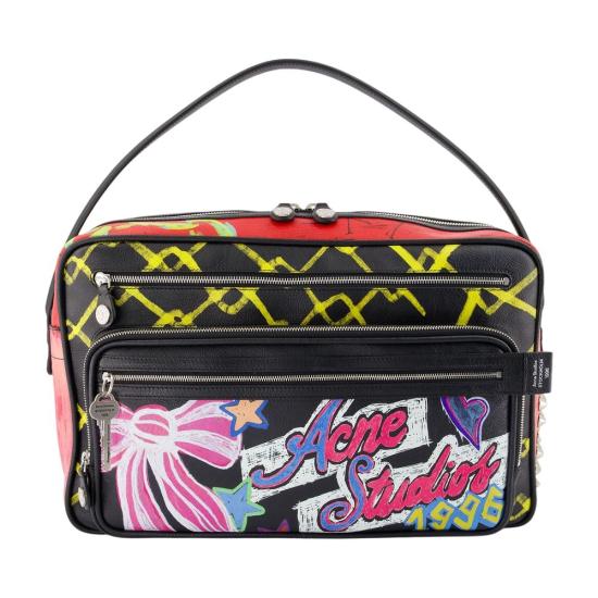 26FW 아크네 스튜디오 카메로 카메라 프린티드 숄더백 C10333 900 BLACK