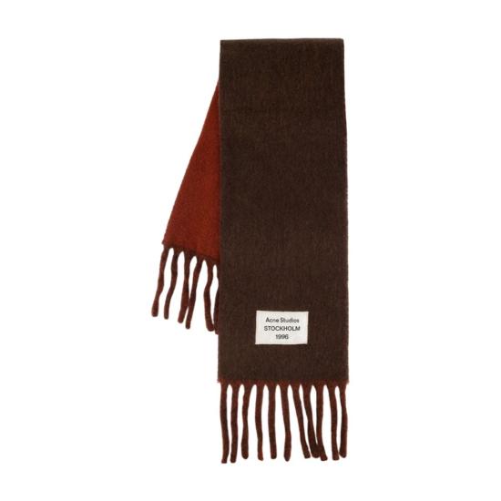 26SS 아크네 스튜디오 바이컬러 알파카 스카프 CA0343 DPA BROWN - ACNE STUDIOS