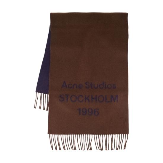 26FW 아크네 스튜디오 시그니처 로고 울 머플러 CA0398 AI8 BROWN - ACNE STUDIOS