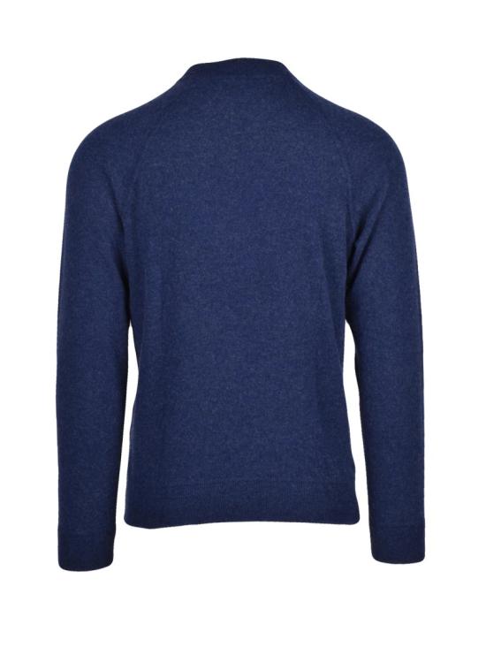 25FW Dumar 니트웨어 블루 컬러의 고급 캐시미어 크루넥 스웨터 - OTHER BRANDS