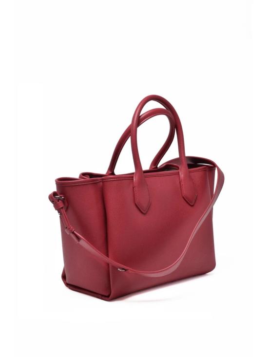 25FW 엠포리오 아르마니 토트백 레드 컬러의 구조화된 칸막이형 폴리우레탄 - EMPORIO ARMANI
