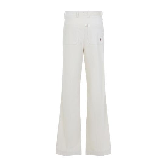26FW 몽클레어 트레이닝/조거 팬츠 L20982A00003 595EO 035 WHITE - MONCLER