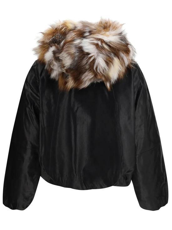 26FW 무스너클 가죽 자켓 M36LL306GF 1987 BLACK W PATCHWORK FUR - MOOSE KNUCKLES