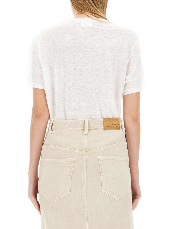  이자벨마랑에뚜왈 즈웰 로고 티셔츠 TS0001FB A1N10E20WH WHITE - ISABEL MARANT ETOILE
