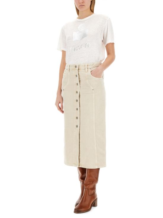  이자벨마랑에뚜왈 즈웰 로고 티셔츠 TS0001FB A1N10E20WH WHITE - ISABEL MARANT ETOILE