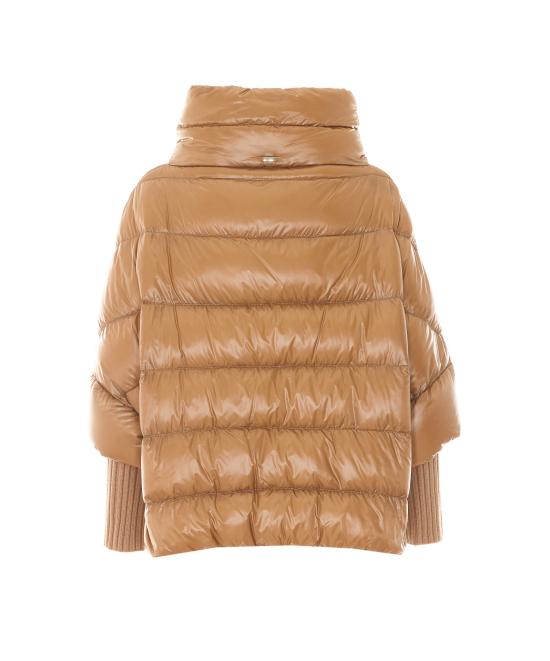 26FW 에르노 하이넥 퀼팅 케이프 다운 재킷 PI002256D 12017Z2157 BROWN - HERNO