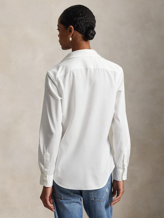 26FW 랄프 로렌 셔츠 Camicia 슬림핏 Popeline di Cotone Bianco - RALPH LAUREN