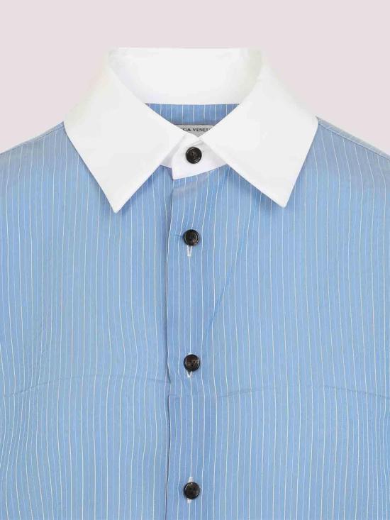 26FW 보테가베네타 셔츠 871471V6NF04279 BLUE - BOTTEGA VENETA