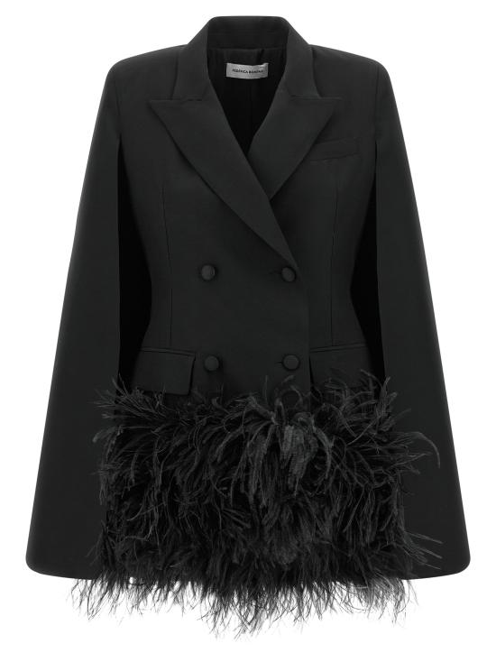 26FW 페데리카 보니파치 케이프 KA006BLACKFEATHERS