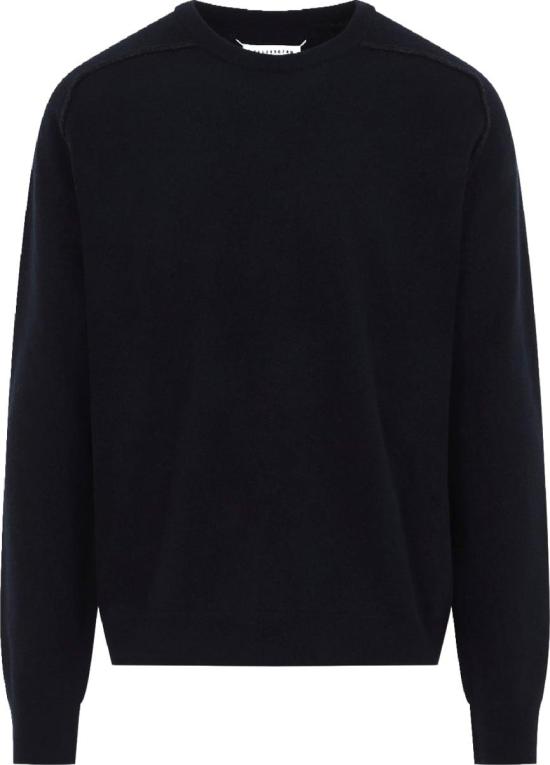  마르지엘라 버진 울 크루넥 스웨터 S50HL0070M13303511FNAVYDARKGREY DIVERS