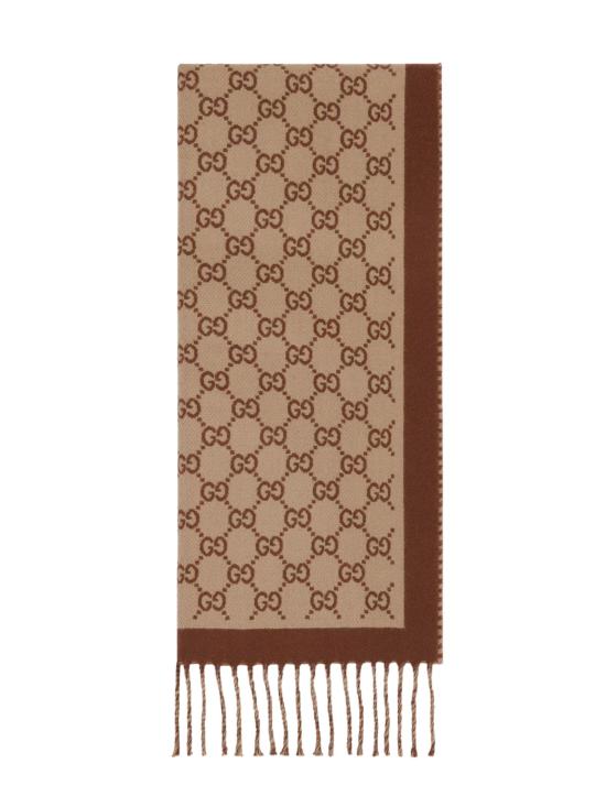 26FW 구찌 울 자카드 스카프 835534 3G2009865 BEIGE