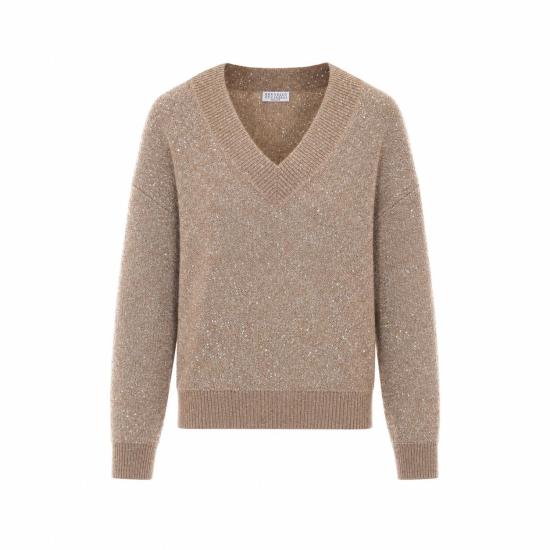 26FW 브루넬로 쿠치넬리 스웨터 MPN568202 CMV48 BEIGE