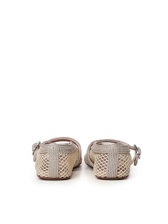 26FW 알라이아 플랫 슈즈 AA3A029A041 A45 BEIGE GRISE - ALAIA