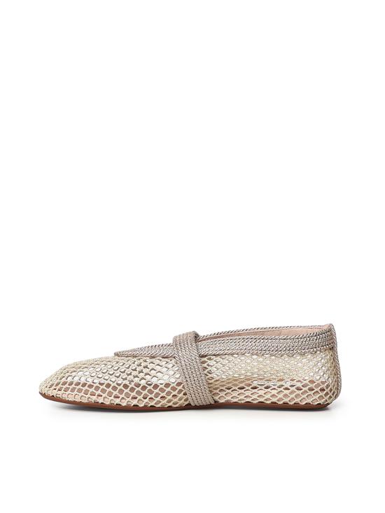 26FW 알라이아 플랫 슈즈 AA3A029A041 A45 BEIGE GRISE - ALAIA