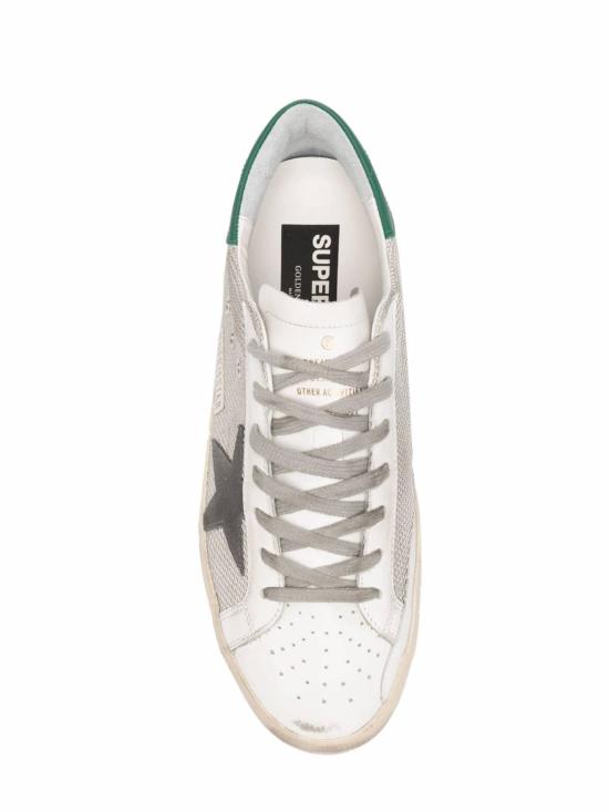 26FW 골든구스 슈퍼스타 스니커즈 GMF00101 F00268670215 SILVER WHITE GREEN - GOLDEN GOOSE