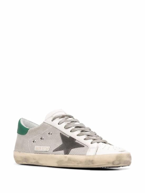 26FW 골든구스 슈퍼스타 스니커즈 GMF00101 F00268670215 SILVER WHITE GREEN - GOLDEN GOOSE