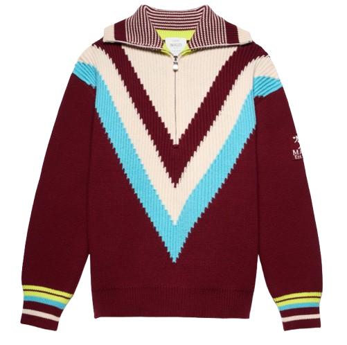 26FW 말로 집업 니트 XMC003 F1B02EN176 BORDEAUX MULTIC
