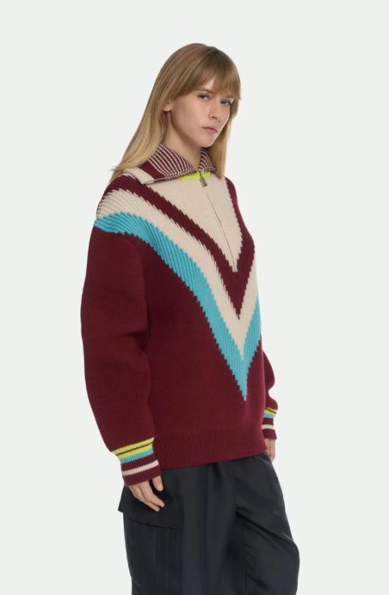 26FW 말로 집업 니트 XMC003 F1B02EN176 BORDEAUX MULTIC - MALO