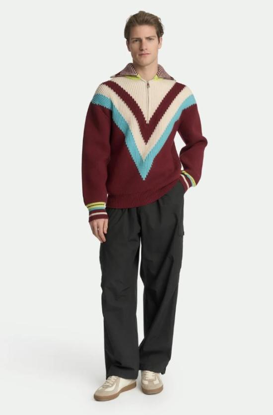 26FW 말로 집업 니트 XMC003 F1B02EN176 BORDEAUX MULTIC - MALO