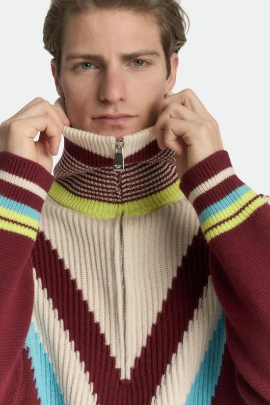 26FW 말로 집업 니트 XMC003 F1B02EN176 BORDEAUX MULTIC - MALO
