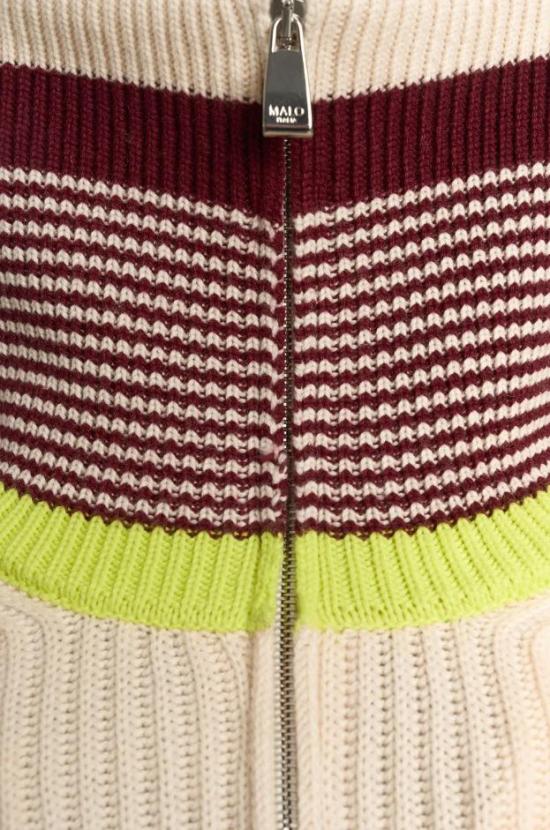 26FW 말로 집업 니트 XMC003 F1B02EN176 BORDEAUX MULTIC - MALO