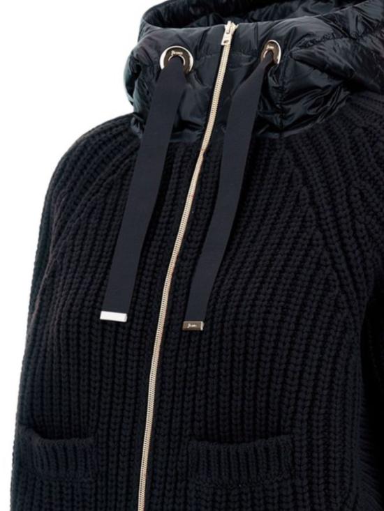 26FW 에르노 콘 스티치 울 & 울트라라이트 나일론 카디건 MP000150D 700169200 BLUE - HERNO