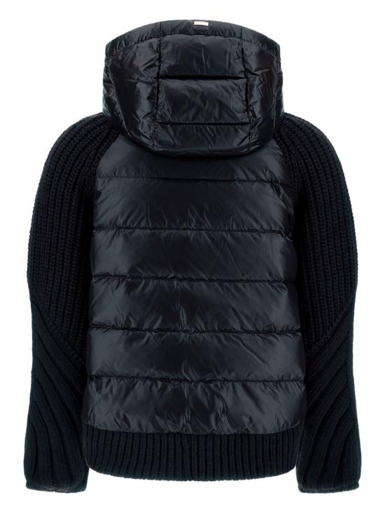 26FW 에르노 콘 스티치 울 & 울트라라이트 나일론 카디건 MP000150D 700169200 BLUE - HERNO