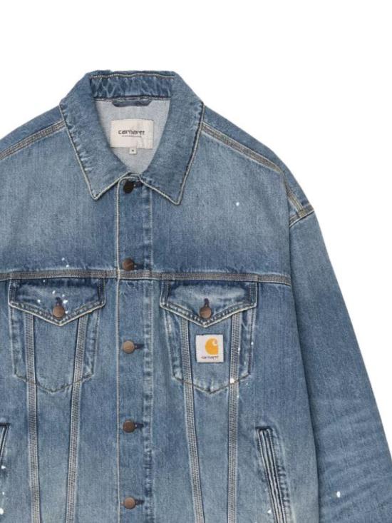 26FW 칼하트 WIP 헬스턴 데님 자켓 헬스턴 데님 자켓 I033352 01EJBLUE DESTROY WASH - CARHARTT WIP