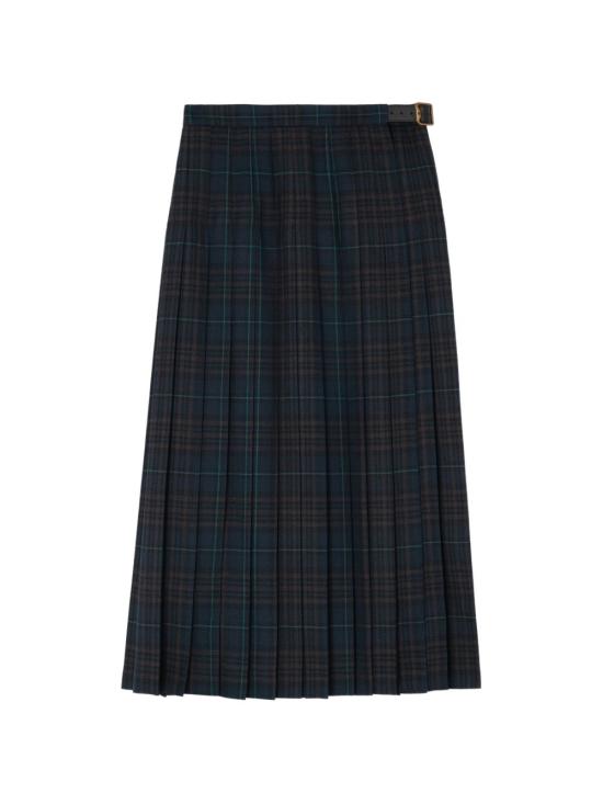 26FW 버버리 미디 스커트 8131308 X DARK CLAY BLUE CHECK