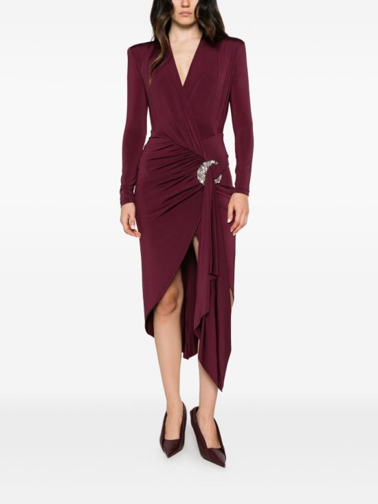 26FW 아멘쿠튀르 미디 원피스 AMW26406 G14 BORDEAUX - AMEN COUTURE