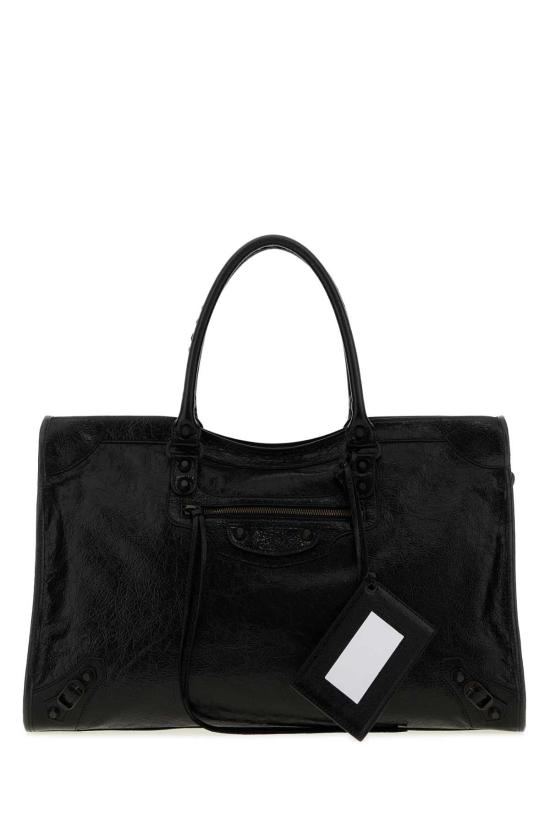 26FW 발렌시아가 르 시티 백 라지 8657652ACFH 1000 Black