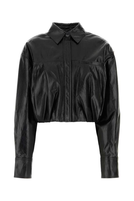26FW 스포트막스 가죽 자켓 2622446022600 003 Black