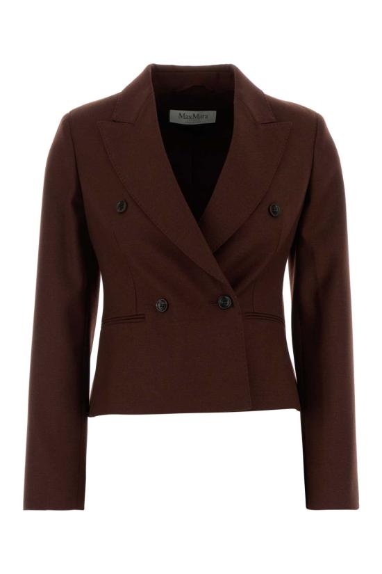 26FW 막스마라 믹스상지아 더블 브레스티드 울 블레이저 2621046273600 058 Burgundy