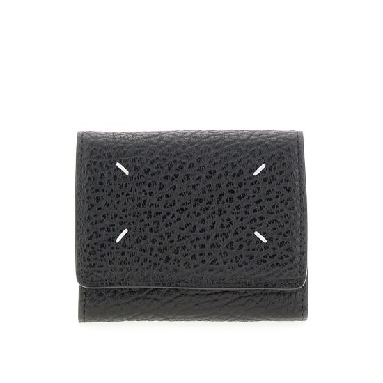 26FW 마르지엘라 지퍼 컴팩트 트라이폴드 지갑 SA3UI0010P4455 Black