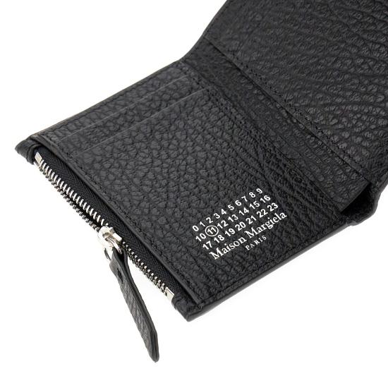 26FW 마르지엘라 지퍼 컴팩트 트라이폴드 지갑 SA3UI0010P4455 Black - MAISON MARGIELA